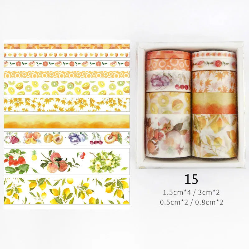 CAWPURI 26 Designs 10pcs/box Cute Cartoon Animals Washi Tapes Scrapbooking DIY Deco Creative Japanese Kawaii Masking Tapes