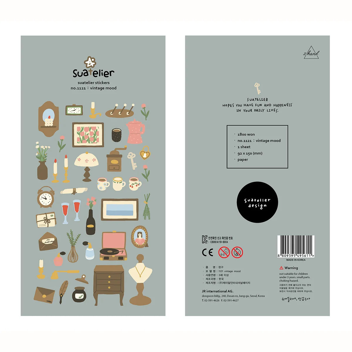 CAWPURI Korean Import Suatelier Kawaii Daily Life Food Animals Cute Stickers Scrapbooking Diy Journal Stationery Sticker Gift