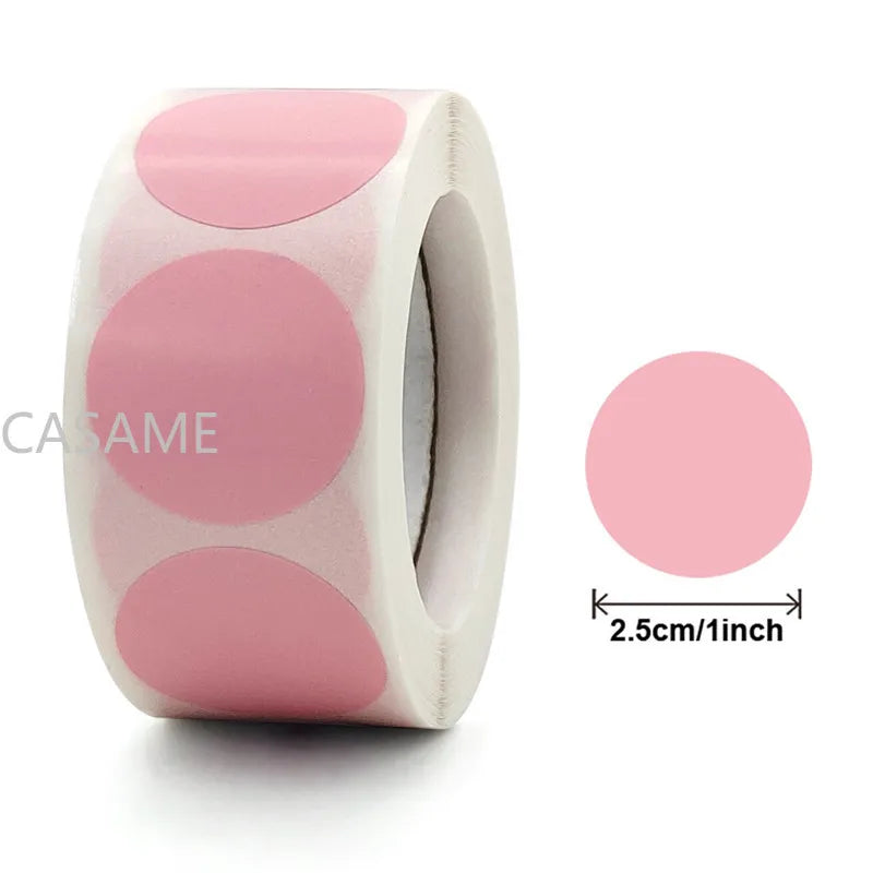CAWPURI 500Pcs/Roll Love Heart Shaped Sticker Seal Labels Birthday Party Gift Packaging Cute Stationery Sticker Scrapbooking for Craft