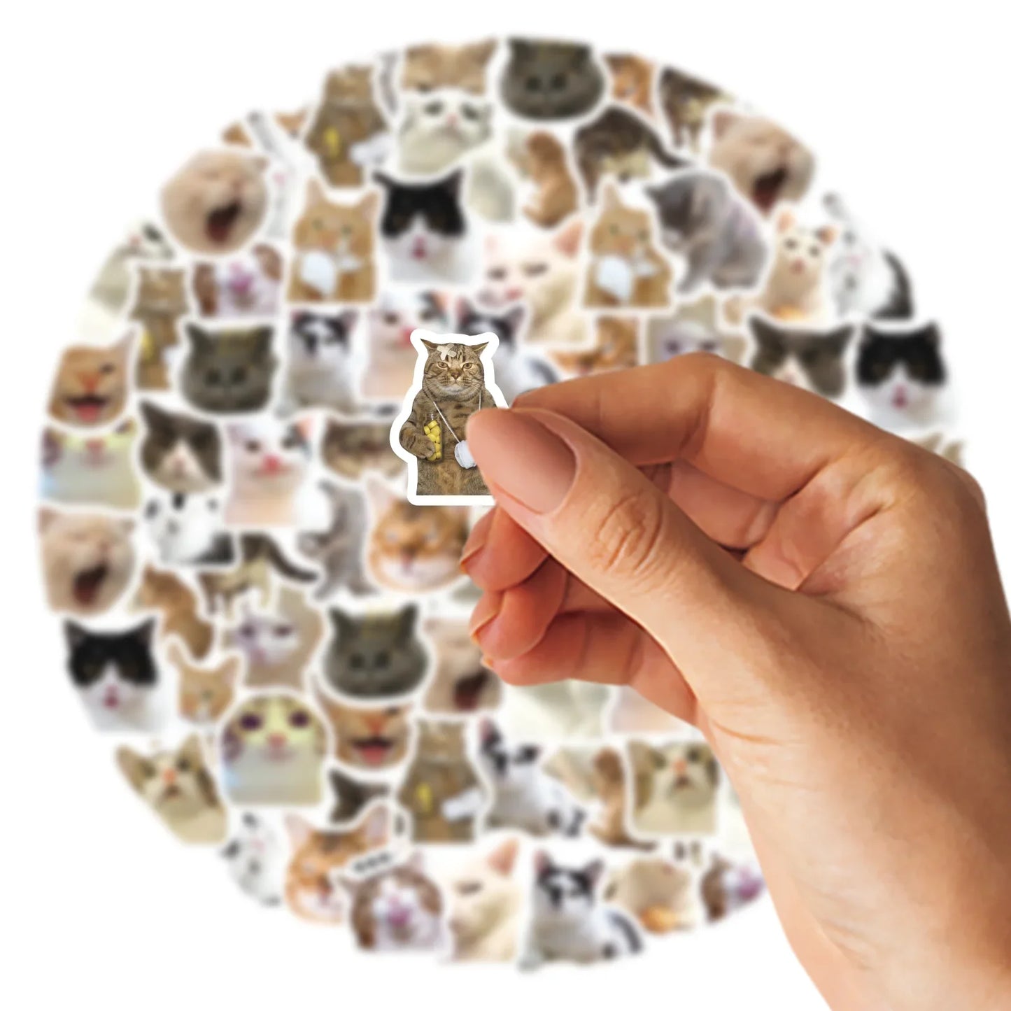 46Pcs Cute Cat Stickers for DIY Scrapbooking & Decor | CAWPURI
