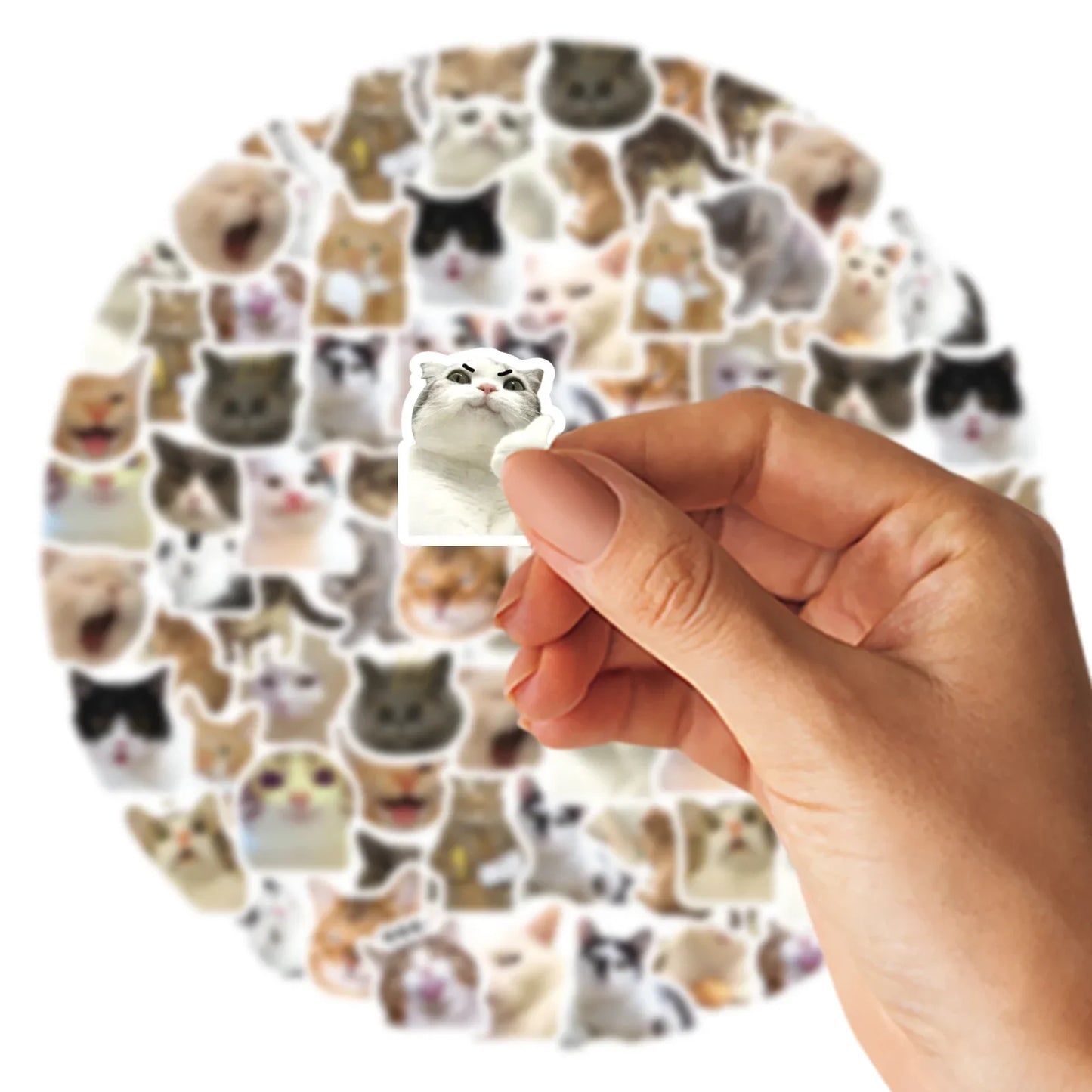 46Pcs Cute Cat Stickers for DIY Scrapbooking & Decor | CAWPURI