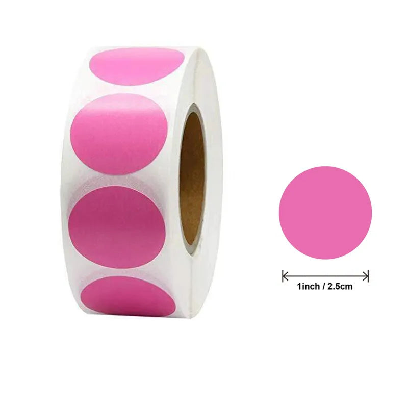 CAWPURI 500Pcs/Roll Love Heart Shaped Sticker Seal Labels Birthday Party Gift Packaging Cute Stationery Sticker Scrapbooking for Craft
