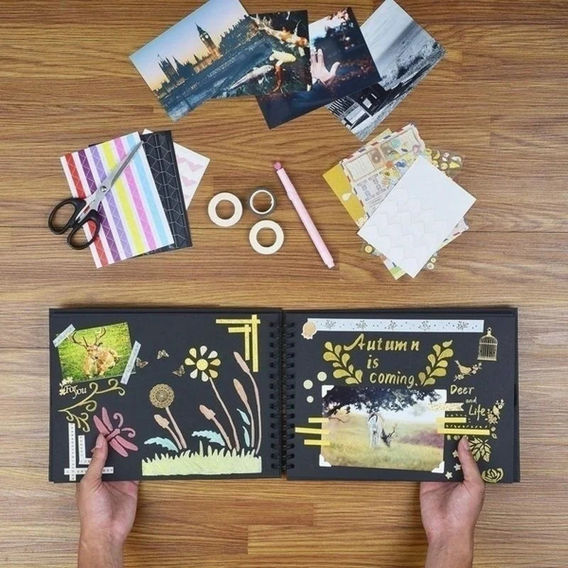 CAWPURI DIY Craft Album Scrapbooking Picture Album 1PC Photo Albums Scrapbook Paper for Wedding Anniversary Gifts Memory Books