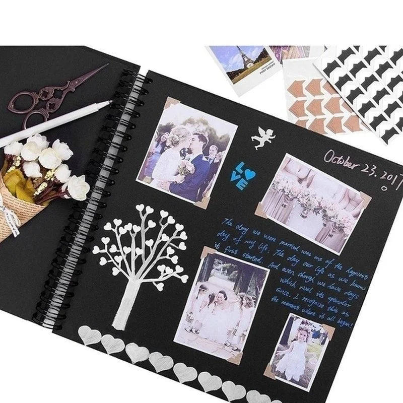 CAWPURI DIY Craft Album Scrapbooking Picture Album 1PC Photo Albums Scrapbook Paper for Wedding Anniversary Gifts Memory Books