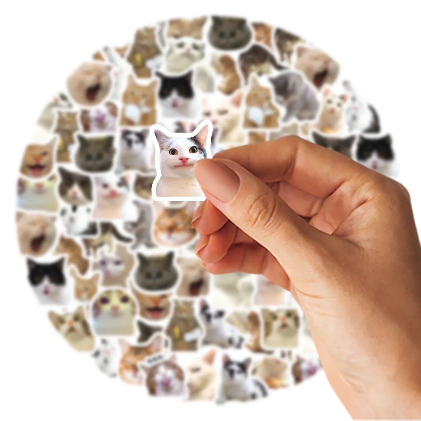 46Pcs Cute Cat Stickers for DIY Scrapbooking & Decor | CAWPURI