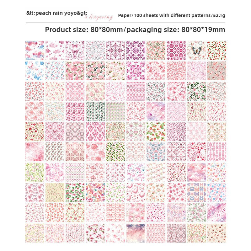CAWPURI 100PCS Retro Wuxia Handbook Material Paper – Lightweight Collage Sheets