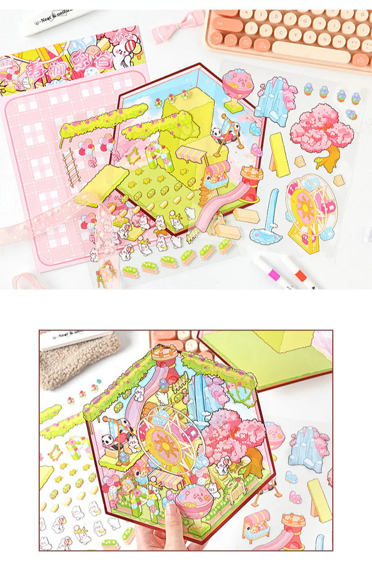 CAWPURI Four Seasons 3D Landscaping Stickers - Create Your Own Miniature Worlds