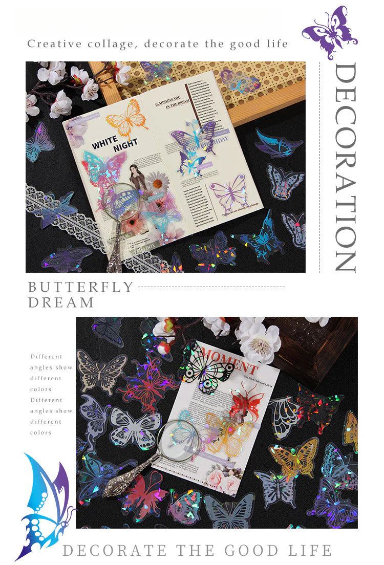 CAWPURI Yuezhenliu Yudiemeng Waterproof Sticker Set – 30 Adorable Designs