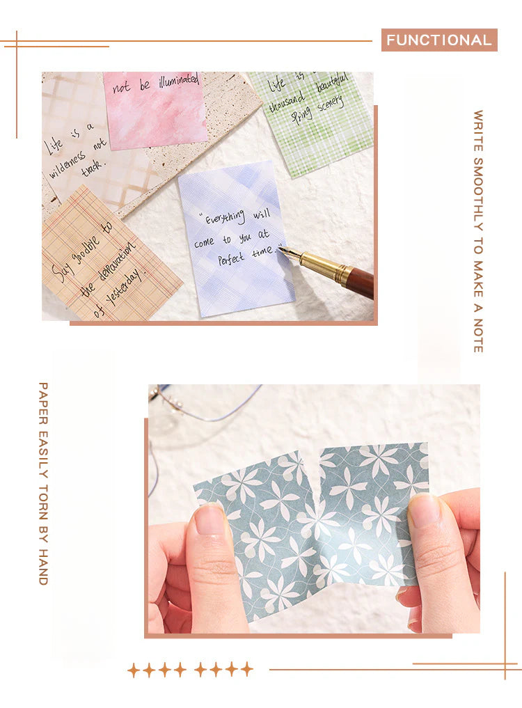 CAWPURI Retro Emotional Writing Notepad – Decorative Base Paper for Handbooks