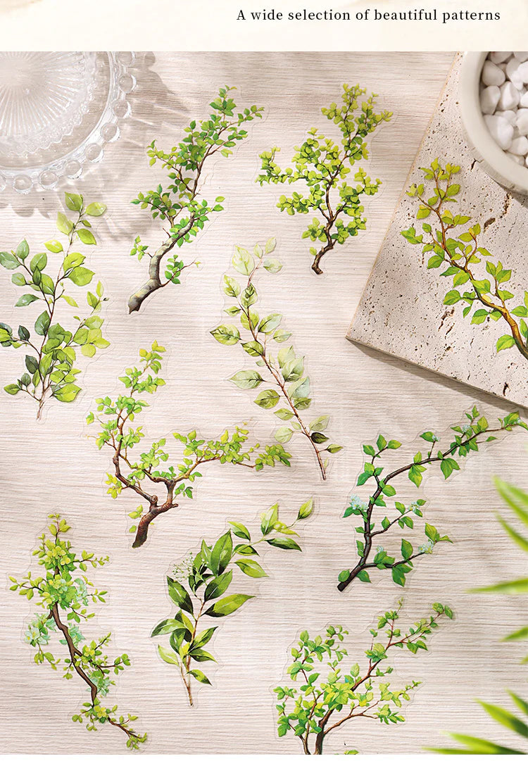 CAWPURI Chun Yu Muye Sticker Pack – 20PCS Floral Delights