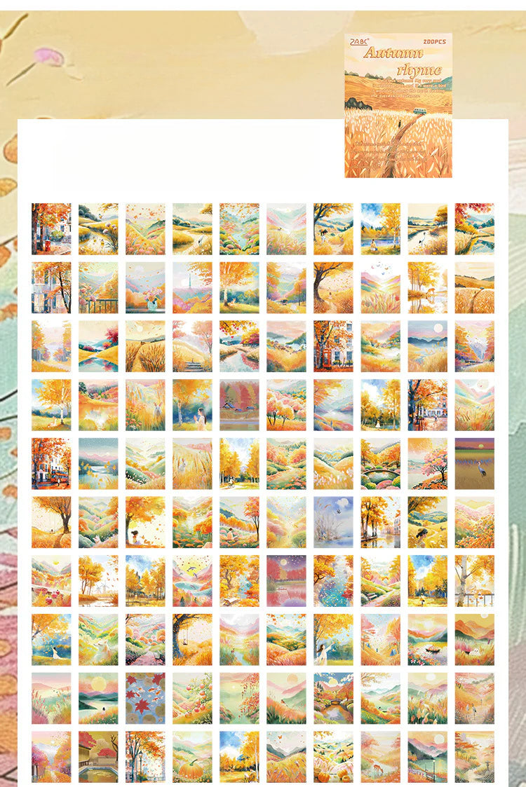 CAWPURI Four - Season Sticky Note Book – 200 Sheets of Scenic Designs