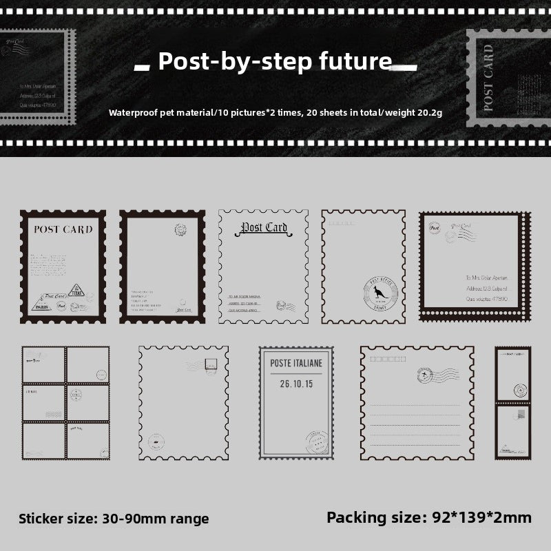 CAWPURI Imprint Collection Stickers – 20PCS Waterproof PET for Handbooks & Crafts