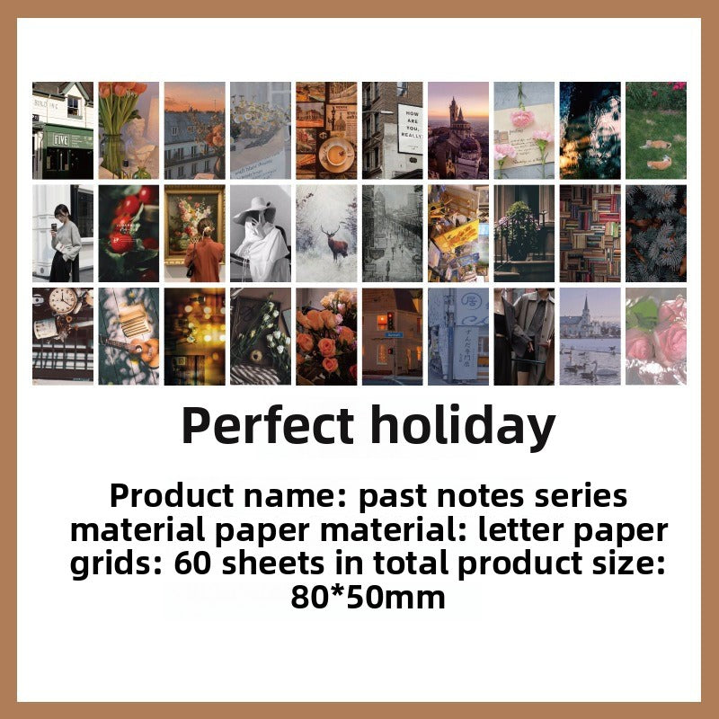 CAWPURI 100PCS Retro Wuxia Handbook Material Paper – Lightweight Collage Sheets