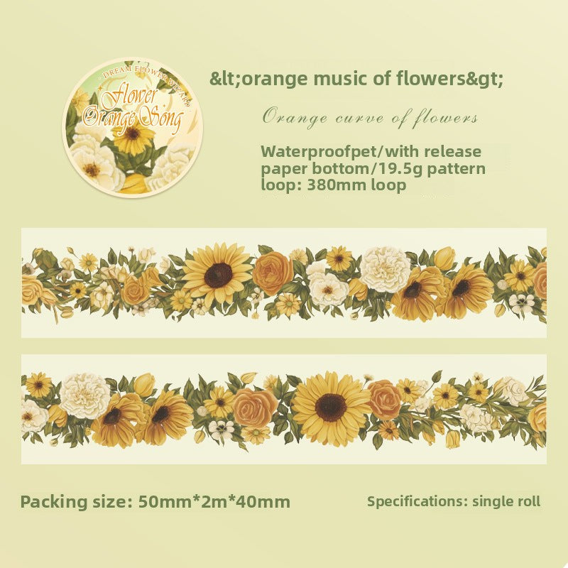CAWPURI Dream Flower Wizard Tape – Waterproof PET Floral Handbook Tape