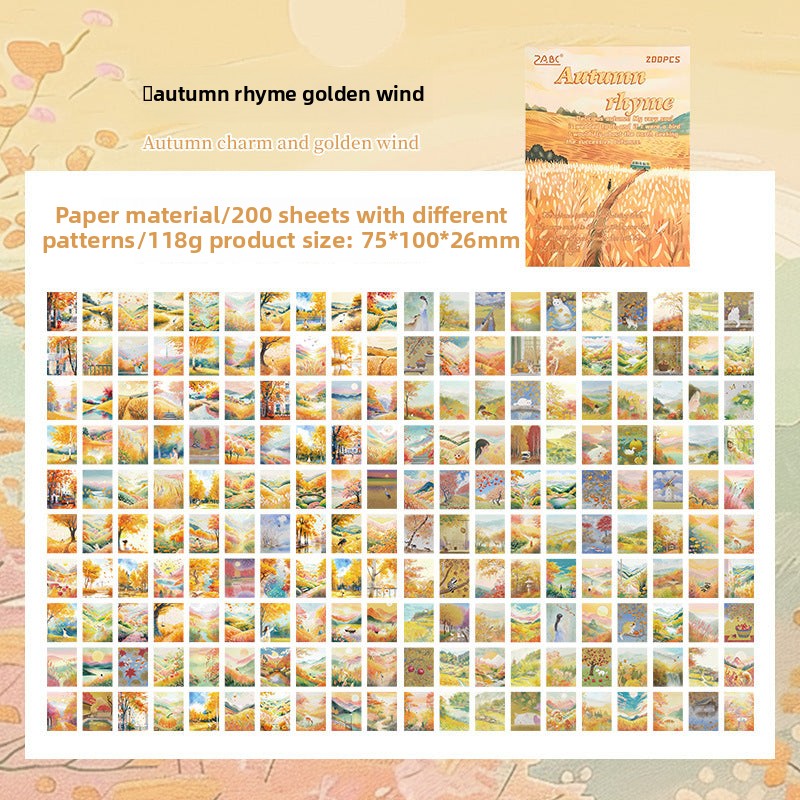 CAWPURI Four - Season Sticky Note Book – 200 Sheets of Scenic Designs