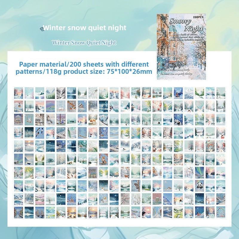 CAWPURI Four - Season Sticky Note Book – 200 Sheets of Scenic Designs