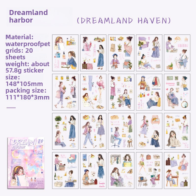CAWPURI Chase the Ordinary Sticker Book – 20PCS Waterproof PET for Handbooks