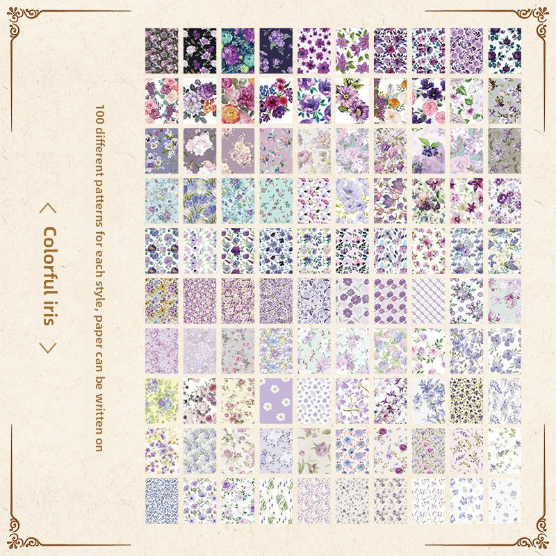 CAWPURI 100PCS Retro Wuxia Handbook Material Paper – Lightweight Collage Sheets