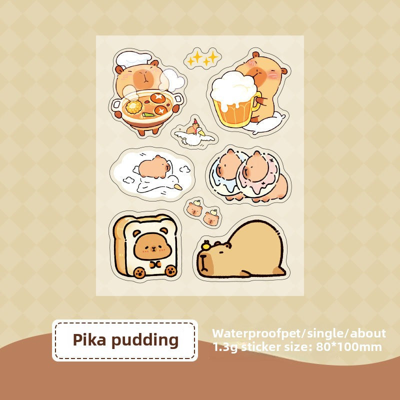 CAWPURI Cute Cartoon Waterproof Stickers – 16 Adorable Designs for Crafts