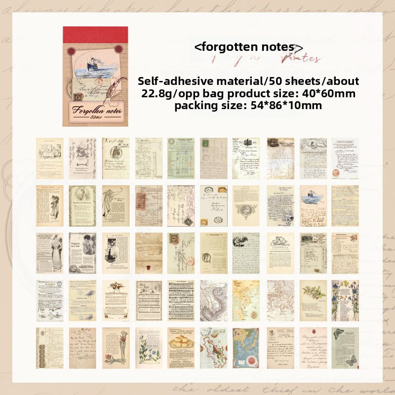 CAWPURI Yuezhen Guling Eternal Sticker Book – 40 Adorable Retro Designs