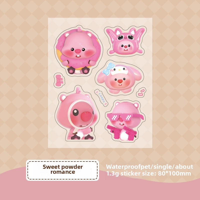 CAWPURI Cute Cartoon Waterproof Stickers – 16 Adorable Designs for Crafts
