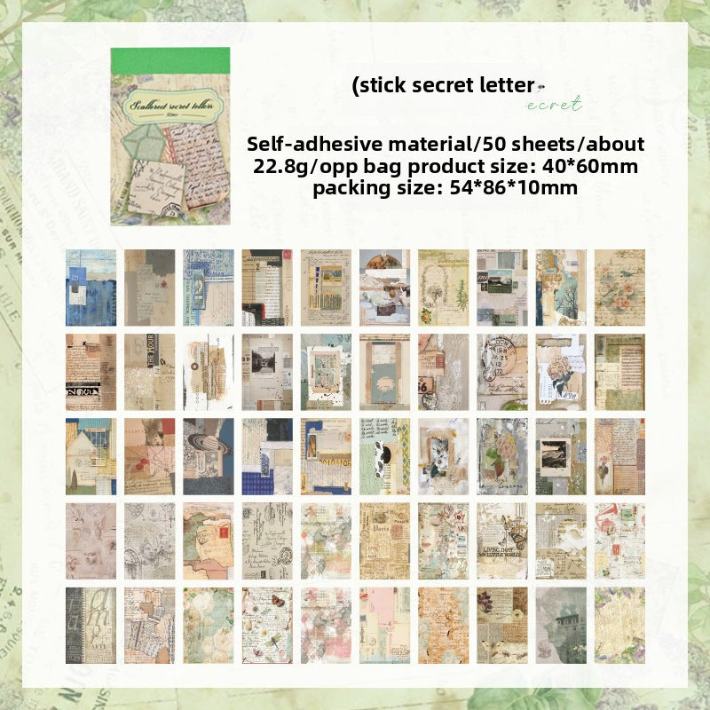CAWPURI Yuezhen Guling Eternal Sticker Book – 40 Adorable Retro Designs