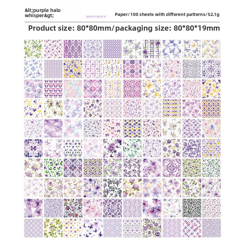 CAWPURI Mihua Manyuan Material Book – 100 Retro Pattern Sheets for Handbooks