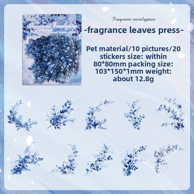 CAWPURI Chun Yu Muye Sticker Pack – 20PCS Floral Delights