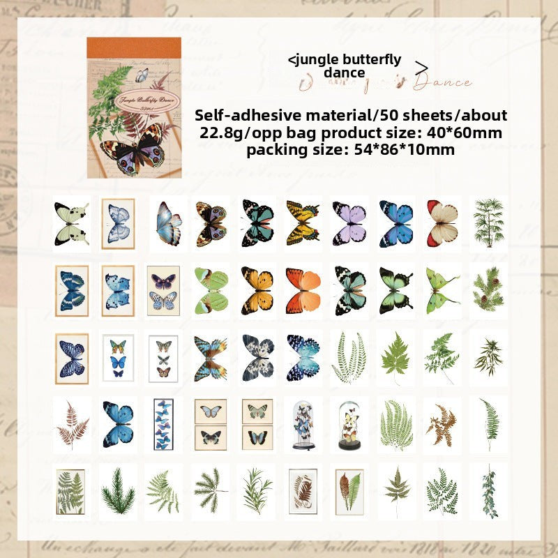 CAWPURI Yuezhen Guling Eternal Sticker Book – 40 Adorable Retro Designs