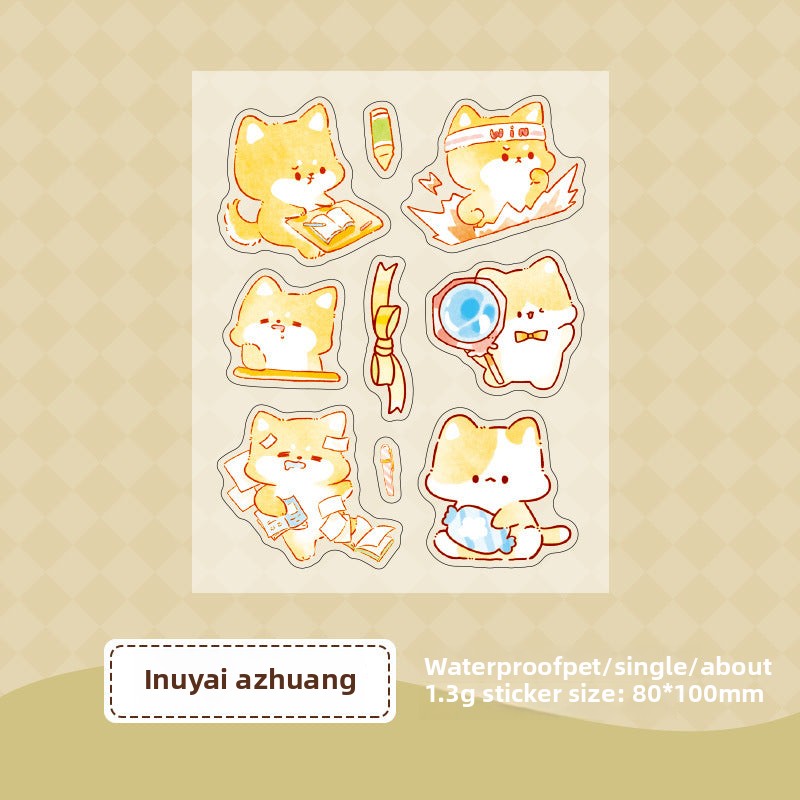 CAWPURI Cute Cartoon Waterproof Stickers – 16 Adorable Designs for Crafts