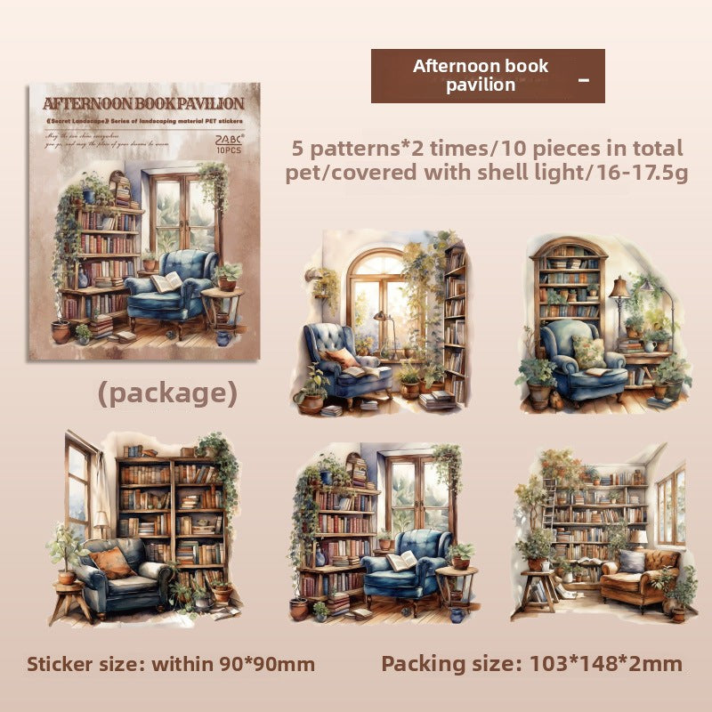 Secret Landscape Waterproof Stickers – 50 Enchanting Outdoor Designs