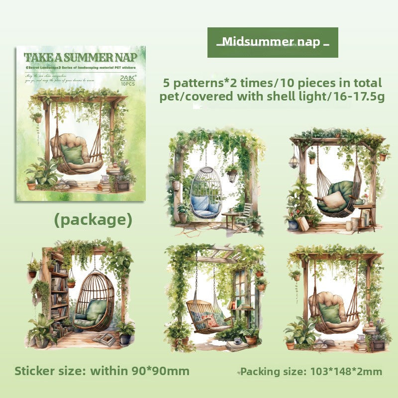 Secret Landscape Waterproof Stickers – 50 Enchanting Outdoor Designs