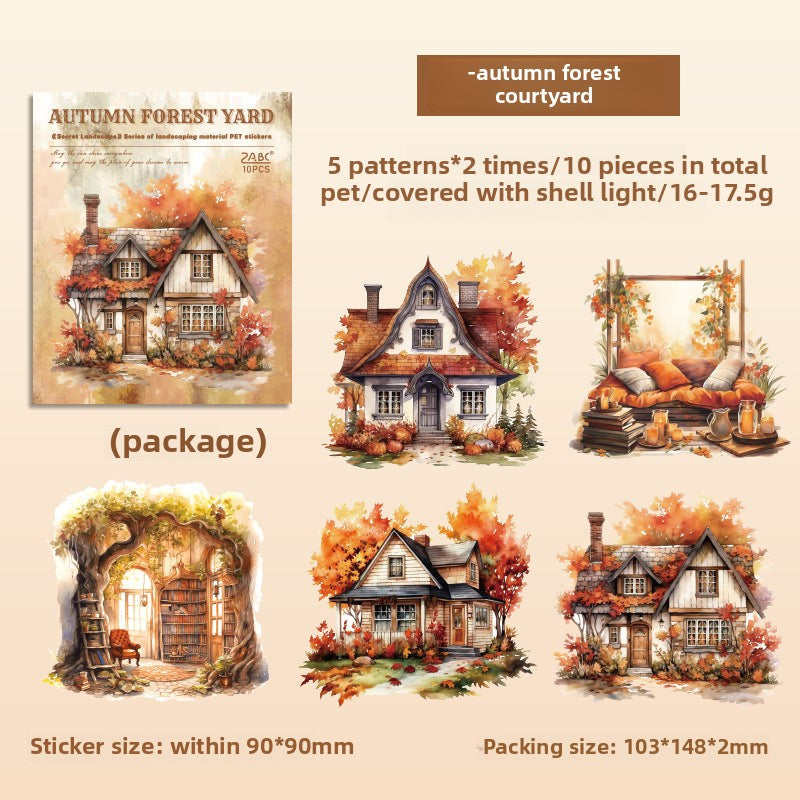 Secret Landscape Waterproof Stickers – 50 Enchanting Outdoor Designs