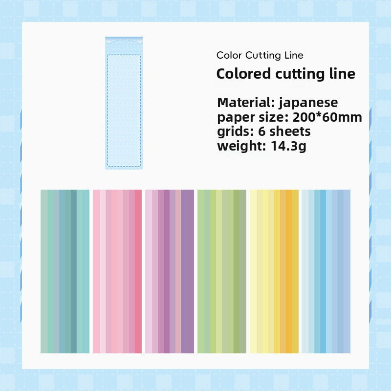 CAWPURI Boundary Guard Strip Stickers – 6Pcs Washi Paper Cut Film for Handbooks