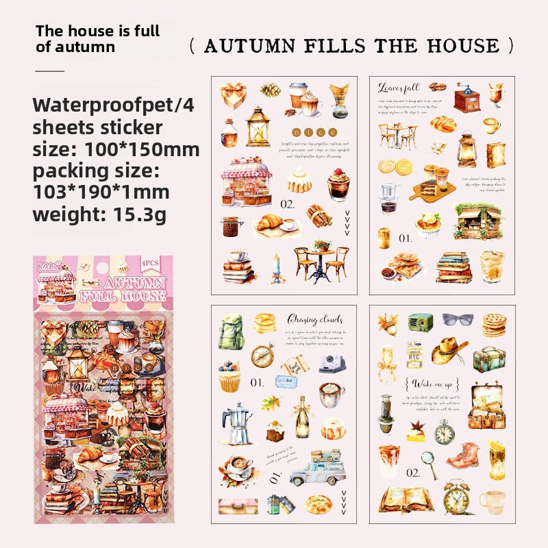 Gourmet Handbook Stickers - 4 Exquisite Designs