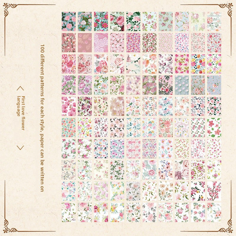 CAWPURI 100PCS Retro Wuxia Handbook Material Paper – Lightweight Collage Sheets