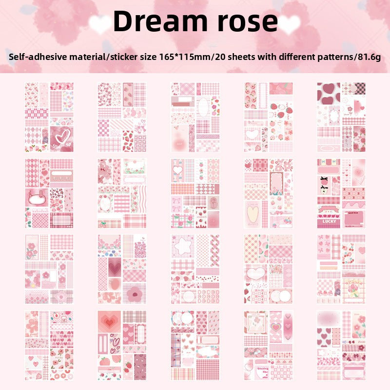 CAWPURI Half - Sugar Diary Handbook Sticker Book – 30 Adorable Designs