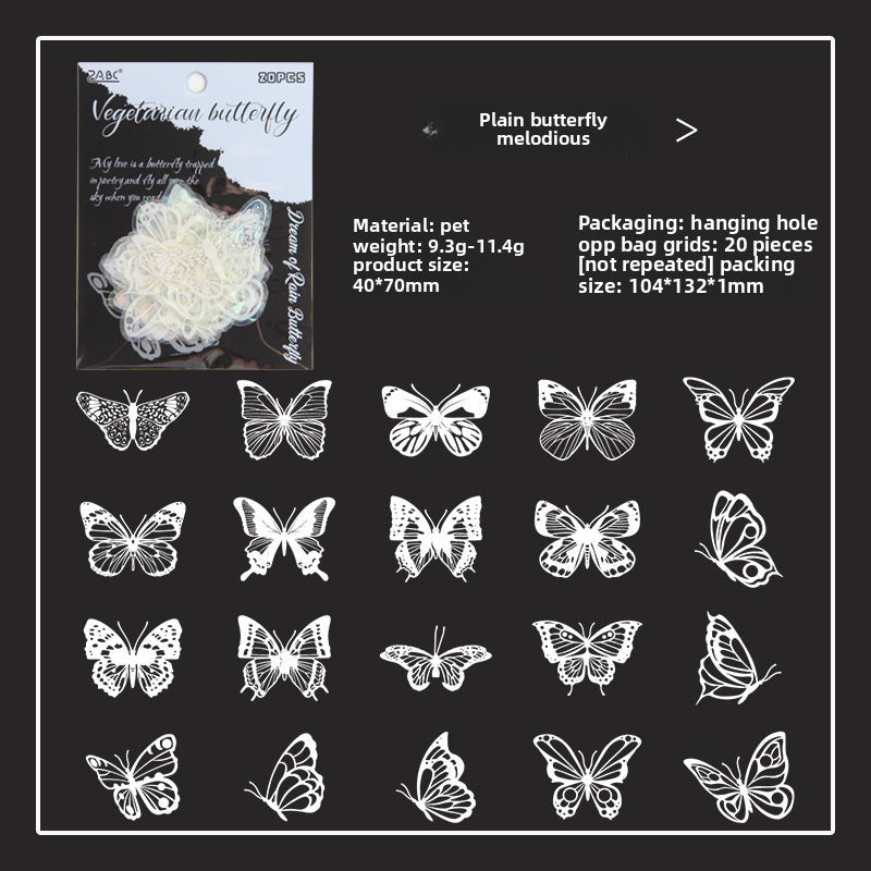 CAWPURI Yuezhenliu Yudiemeng Waterproof Sticker Set – 30 Adorable Designs