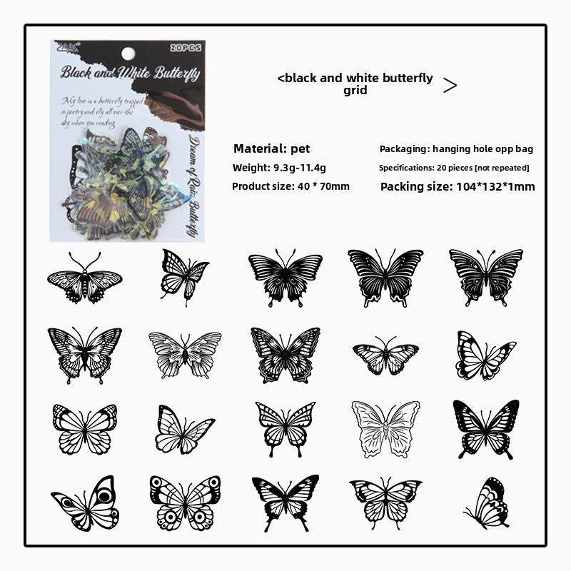 CAWPURI Yuezhenliu Yudiemeng Waterproof Sticker Set – 30 Adorable Designs