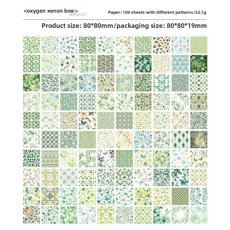 CAWPURI 100PCS Retro Wuxia Handbook Material Paper – Lightweight Collage Sheets
