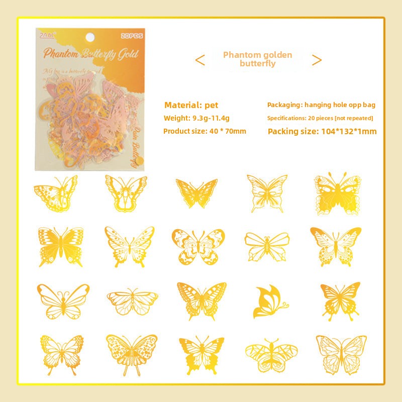 CAWPURI Yuezhenliu Yudiemeng Waterproof Sticker Set – 30 Adorable Designs