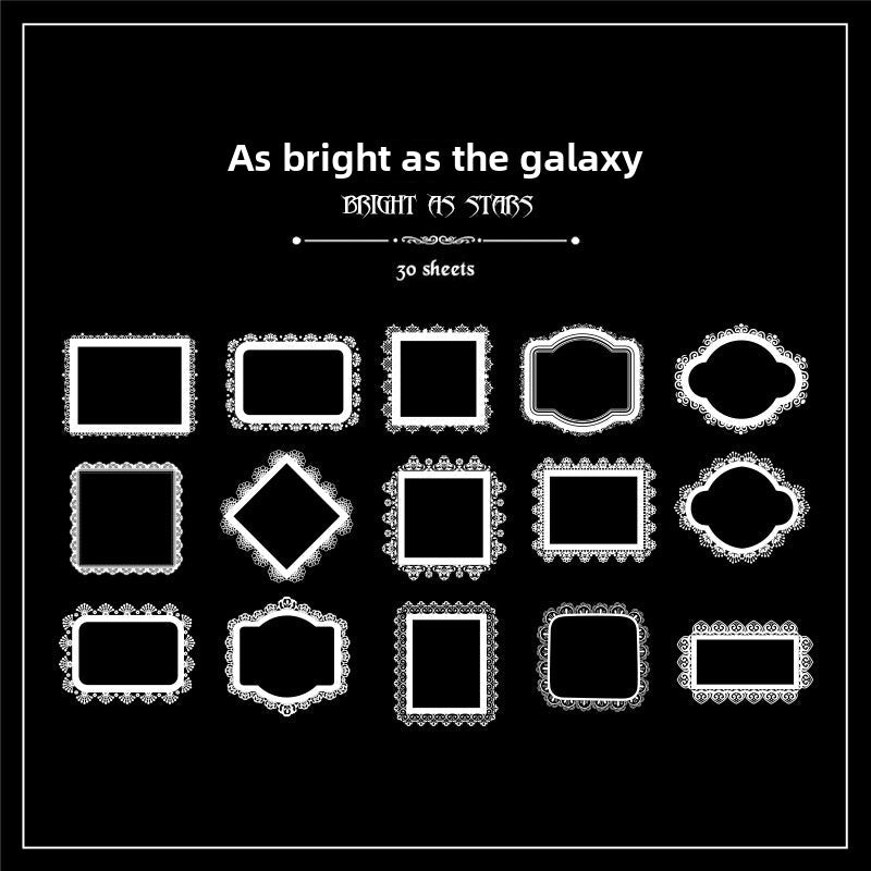 CAWPURI Sun Moon Stars Handbook Sticker Set – Retro - Inspired for Crafts