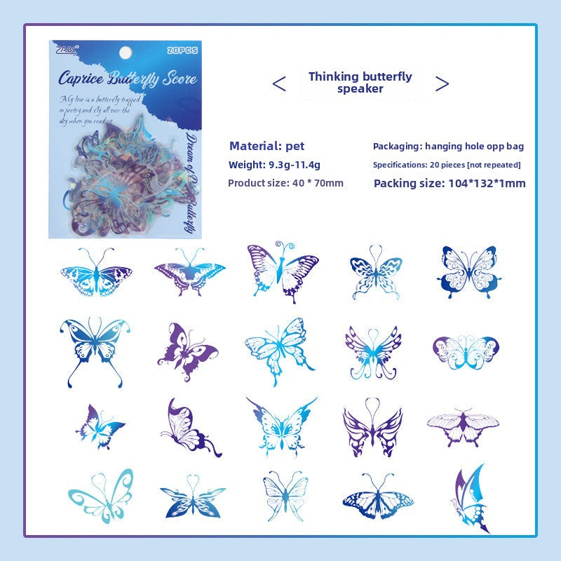 CAWPURI Yuezhenliu Yudiemeng Waterproof Sticker Set – 30 Adorable Designs