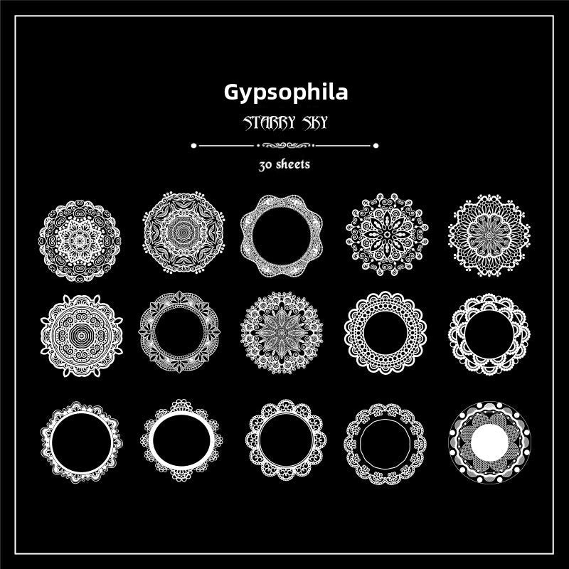 CAWPURI Sun Moon Stars Handbook Sticker Set – Retro - Inspired for Crafts