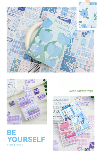 CAWPURI Half - Sugar Diary Handbook Sticker Book – 30 Adorable Designs