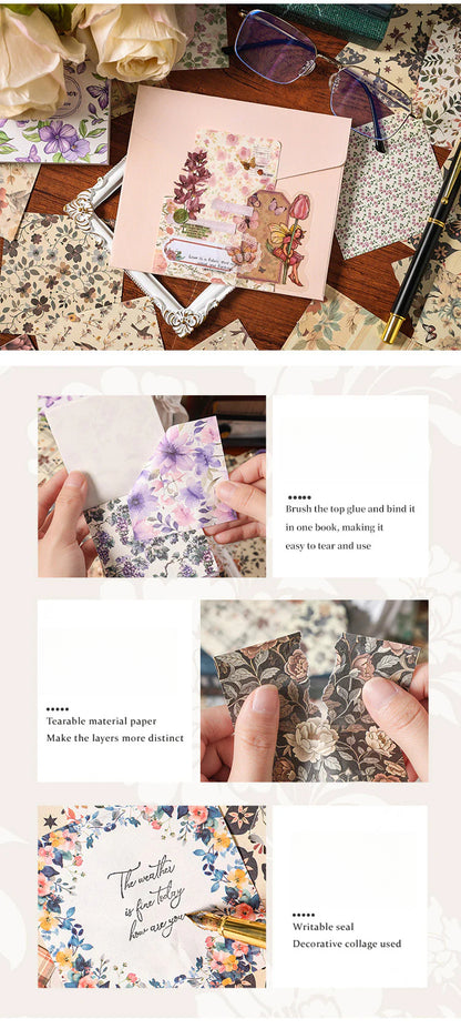 CAWPURI Mihua Manyuan Material Book – 100 Retro Pattern Sheets for Handbooks