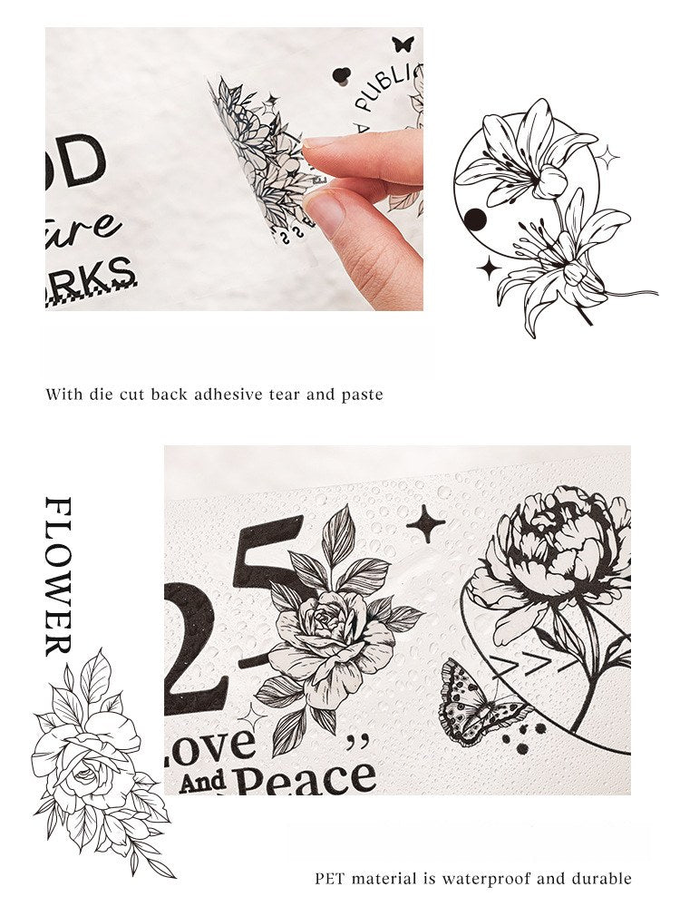 Palace Flower Film Cutting Tape – Retro English Landscaping Design