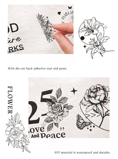 Palace Flower Film Cutting Tape – Retro English Landscaping Design