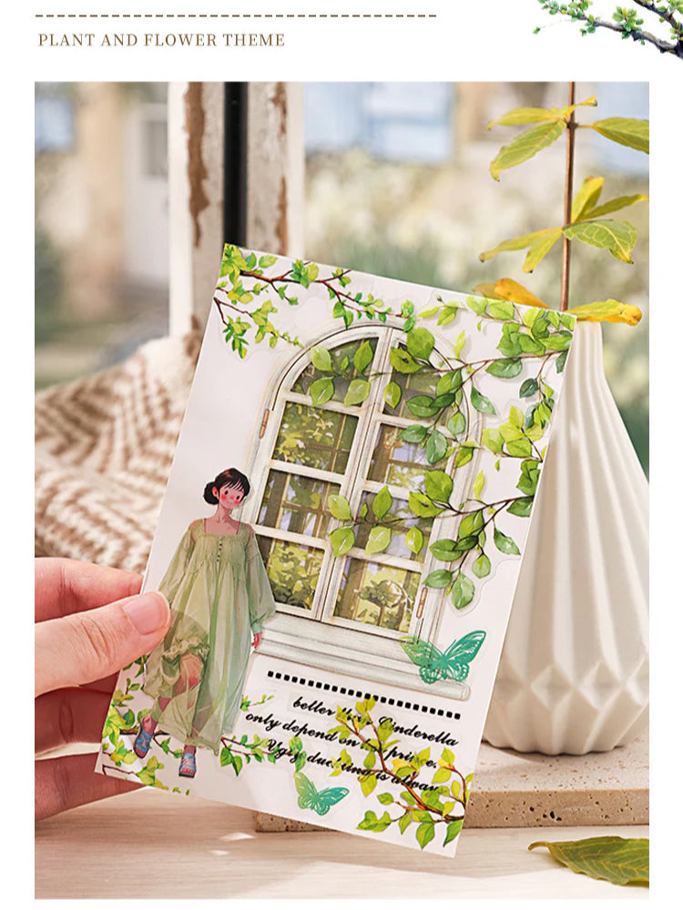 CAWPURI Chun Yu Muye Sticker Pack – 20PCS Floral Delights