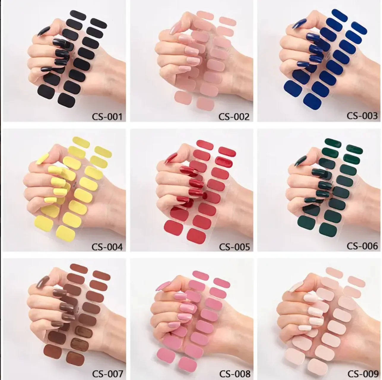 16 Pieces Nail Art Polish Sticker Nail Stripes Self-adhesive Pure Color Nail Stickers 25 Colors